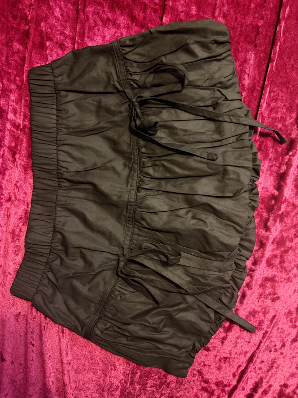 Forever 21 Black Bubble Mini Skirt with Elastic Waist